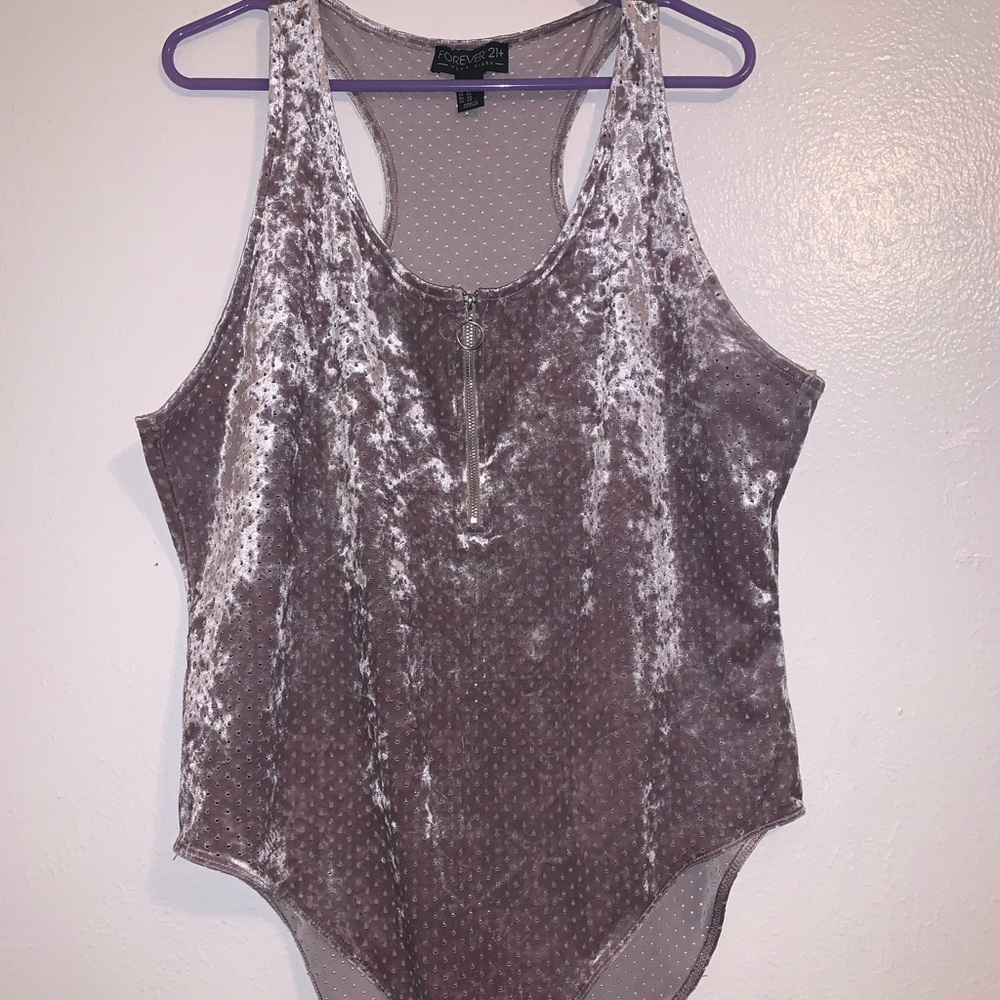Lilac Velvet Bodysuit